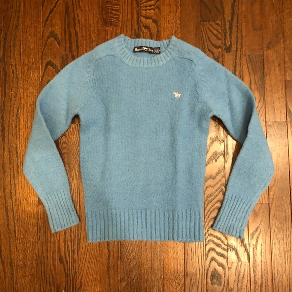 Hunters Run Women’s S Vintage Sky Blue 100% Pure Shetland Wool Sweater - VGUC! - Picture 1 of 10